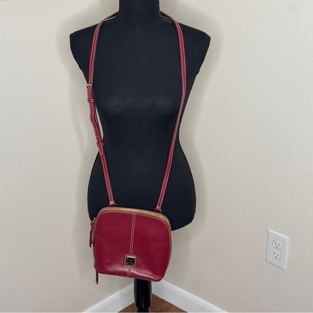 Dooney & Bourke Smooth Leather Trixie Crossbody Purse Red